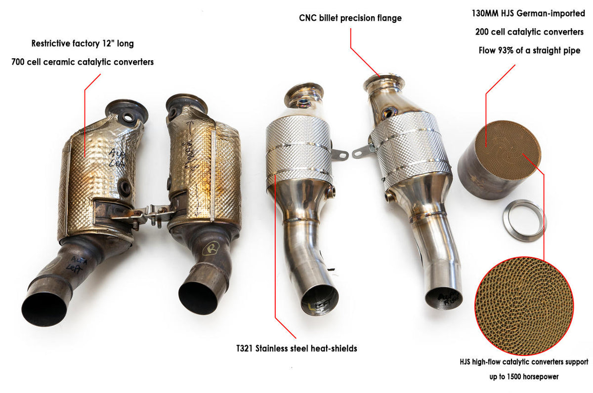 2016-2024 Alfa Romeo Giulia Fabspeed Quadrifoglio Primary Sport Catalytic Converter Downpipes - image 2