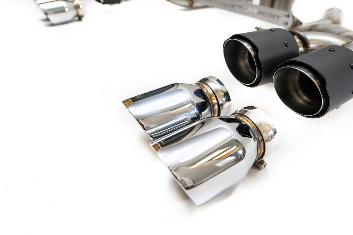 2018-2023 BMW M5 F90 Fabspeed Muffler Bypass Pipes with Quad Style Tips - image 5