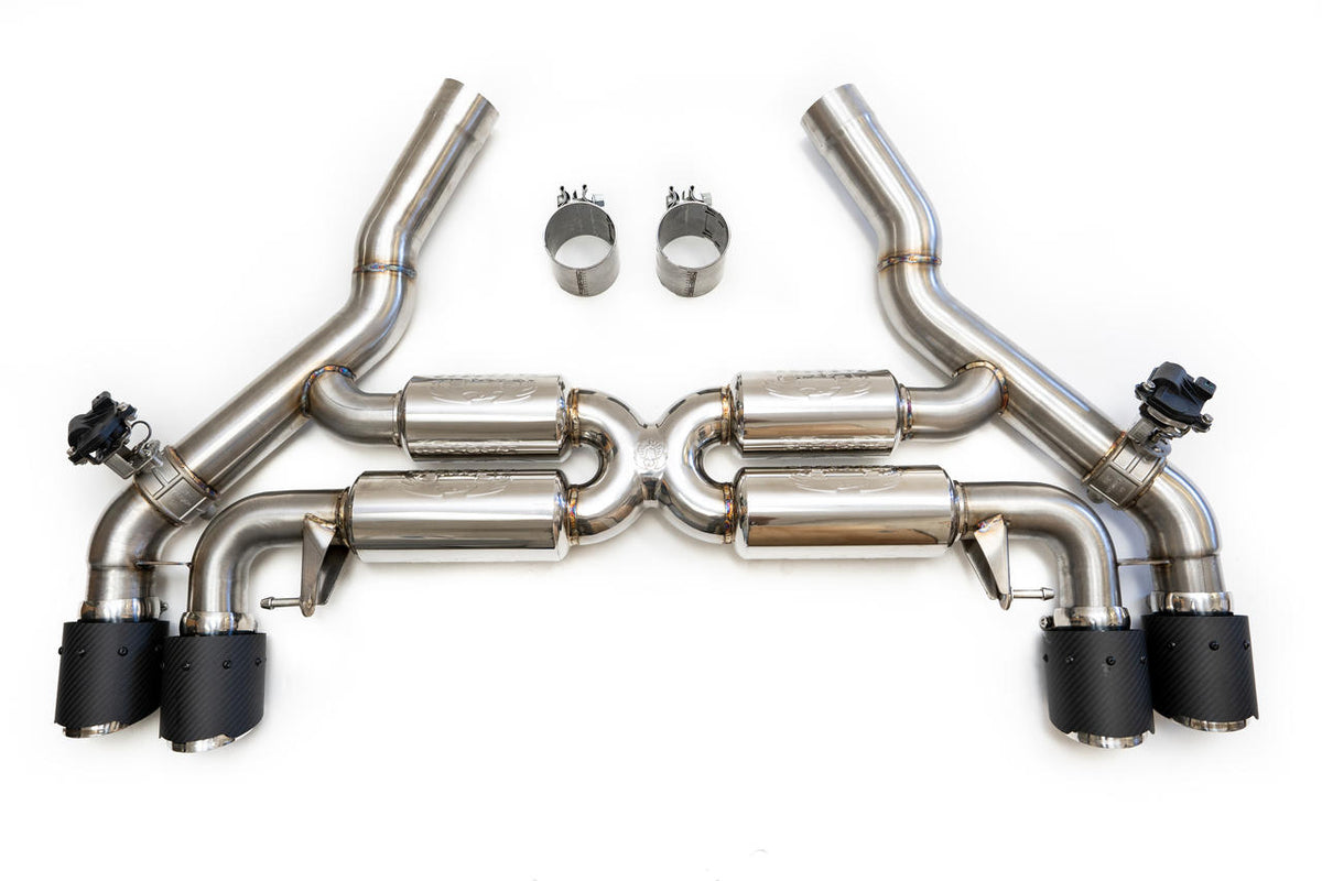 2018-2023 BMW M5 F90 Fabspeed Valved Exhaust System with Quad Style Tips - image 1