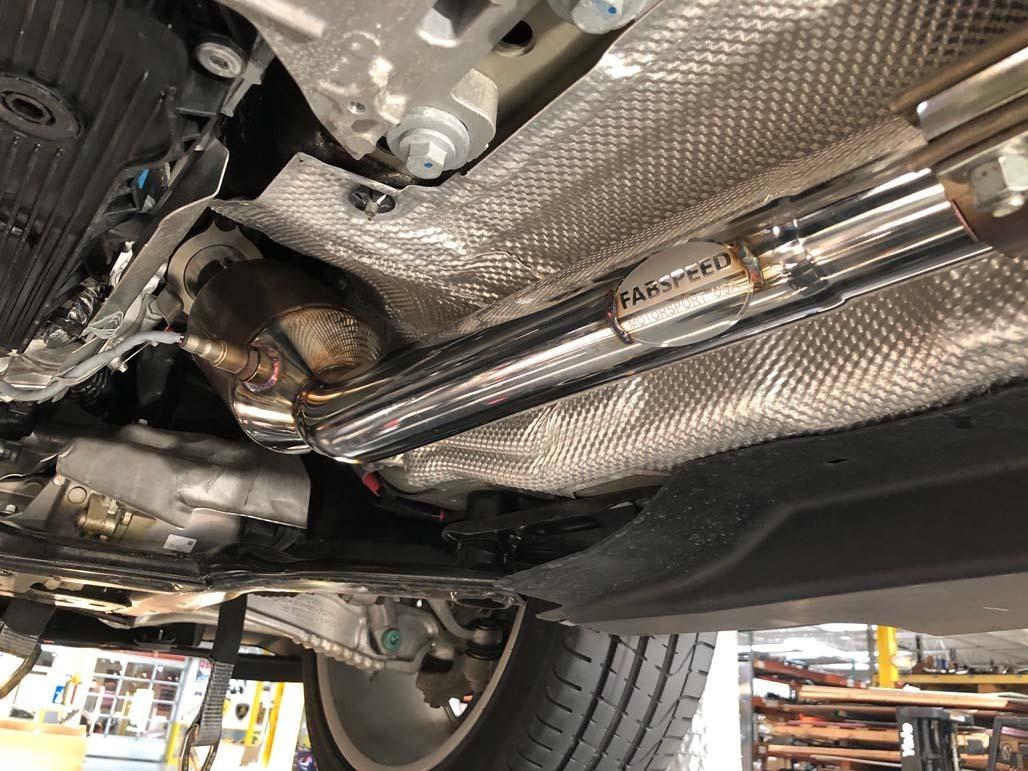 2017-2023 Jaguar F-Pace S Fabspeed Sport Cat Down Pipes - image 4