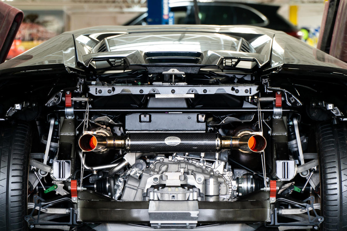 2014-2024 Lamborghini Huracan Performante-style Fabspeed Lightweight Supersport H-Pipe Exhaust System - image 6
