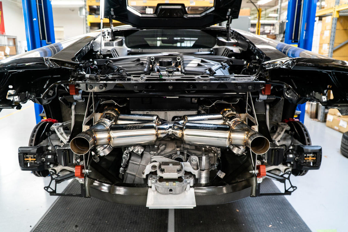 2014-2024 Lamborghini Huracan Performante Fabspeed Valved Dual Tone Supersport X-Pipe Exhaust System - image 8