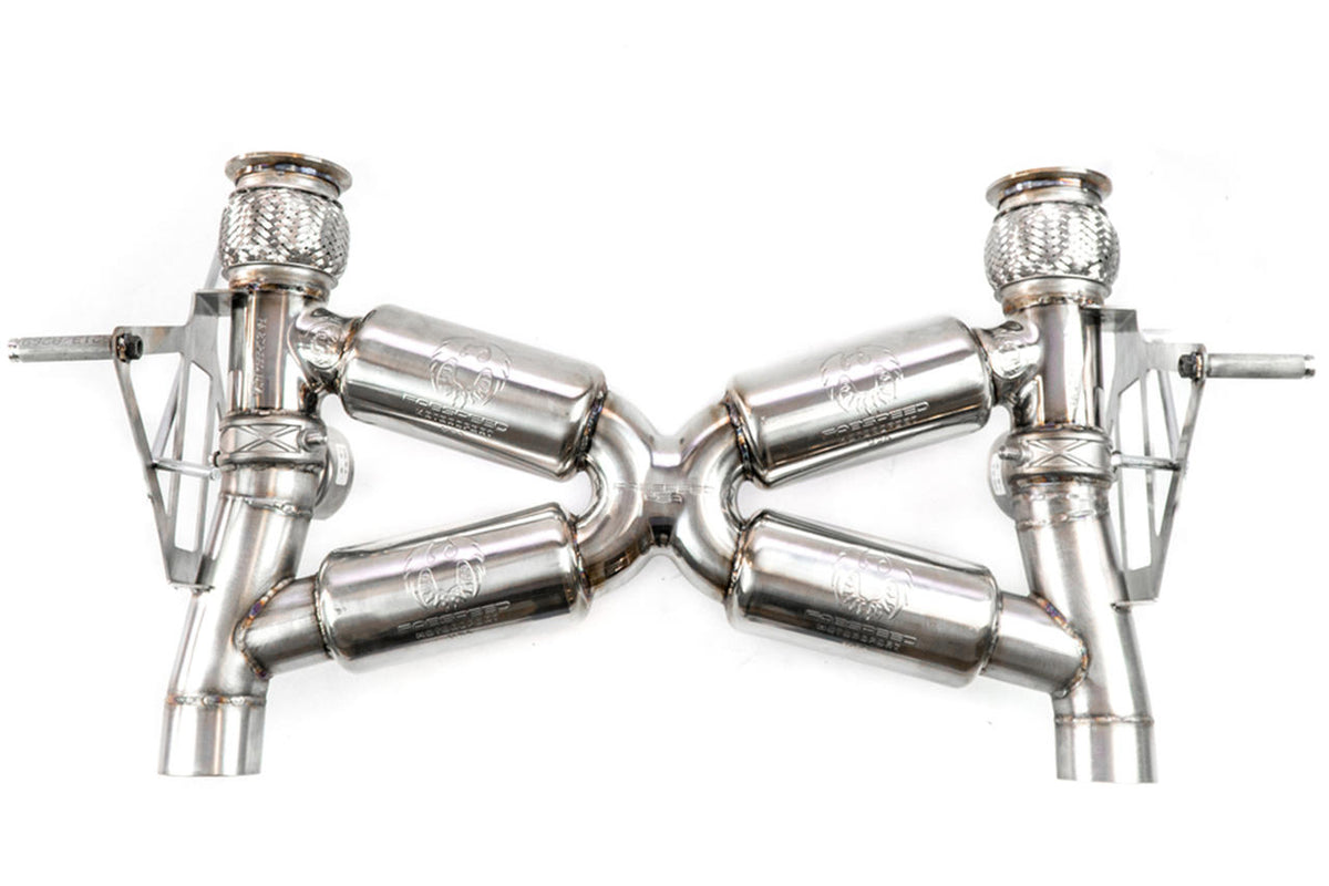 2014-2024 Lamborghini Huracan Performante Fabspeed Valved Dual Tone Supersport X-Pipe Exhaust System - image 1