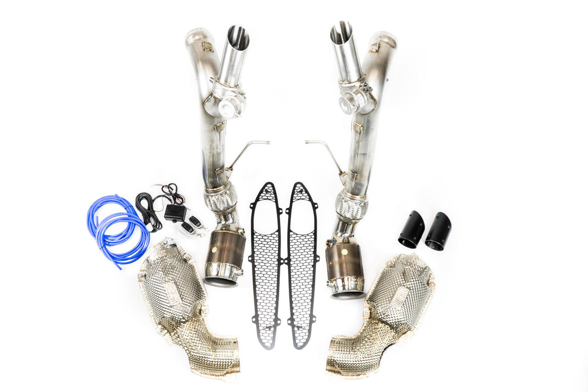 2015-2021 McLaren 570S / 540C "600LT Style" Fabspeed Valved Sport Catalytic Converter Exhaust System - image 1
