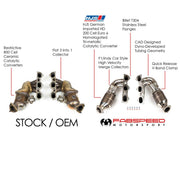 2020-2026 Porsche 718 GT4 / GTS / Spyder Fabspeed RENNKRAFT Modular Street and Racing Headers with HJS Catalytic Converters - image 2