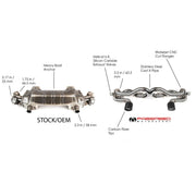 2020-2026 Porsche 718 GT4 / GTS / Spyder Fabspeed Valved X-Pipe Exhaust System - image 3