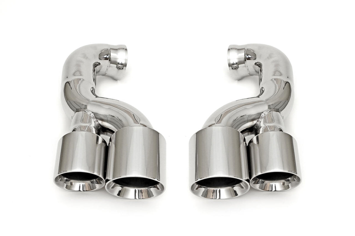 2008-2010 Porsche 957 Turbo / Turbo S Fabspeed Deluxe Quad Style Tips - image 1
