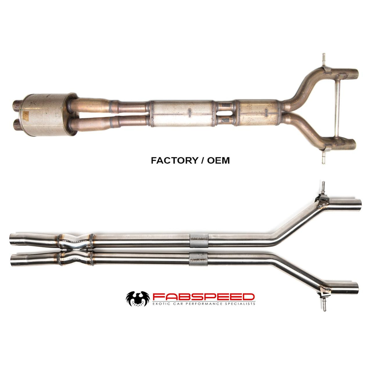 2010-2016 Porsche 970 Panamera Turbo / Turbo S Fabspeed Resonator Bypass X-Pipe - image 2