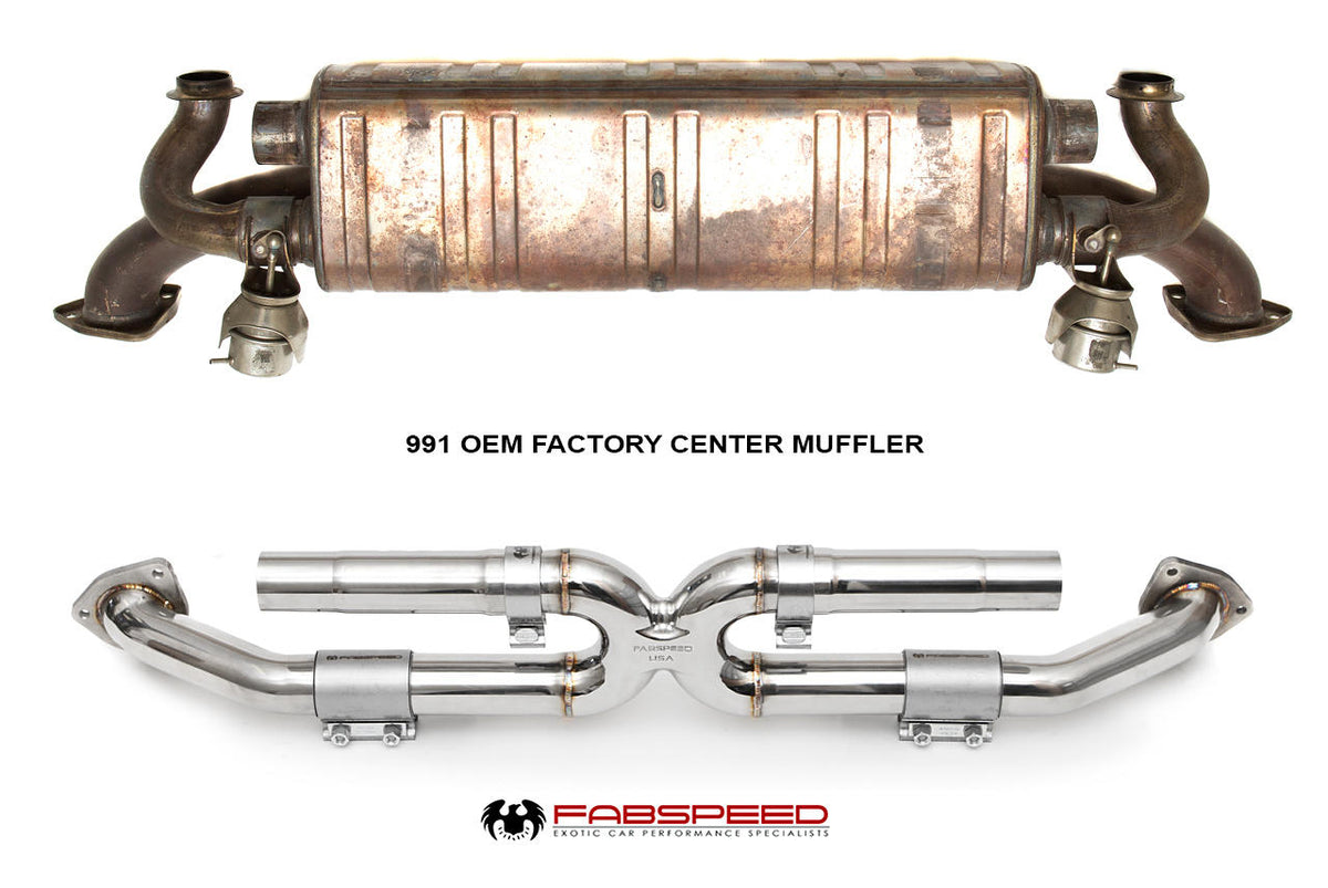 2012-2016 Porsche 991 Carrera Fabspeed Center Muffler Bypass X-Pipe (Non-Valved Exhaust) - image 2