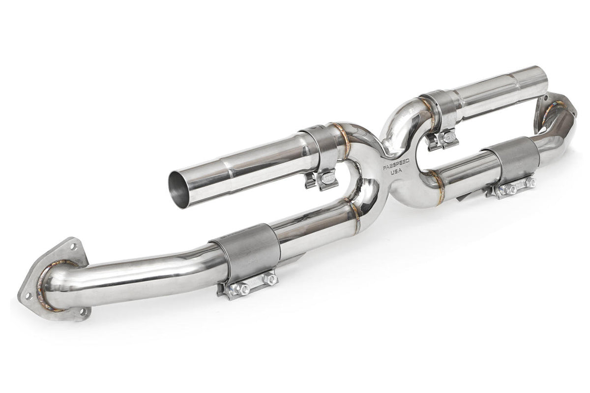 2012-2016 Porsche 991 Carrera Fabspeed Center Muffler Bypass X-Pipe (Non-Valved Exhaust) - image 4