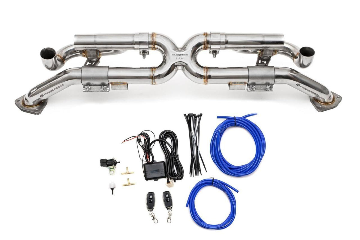 2012-2016 Porsche 991 Carrera Fabspeed Valved Center Muffler Bypass X-Pipe (Valved Exhaust Only) - image 2