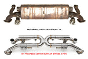2012-2016 Porsche 991 Carrera Fabspeed Valved Center Muffler Bypass X-Pipe (Valved Exhaust Only) - image 3