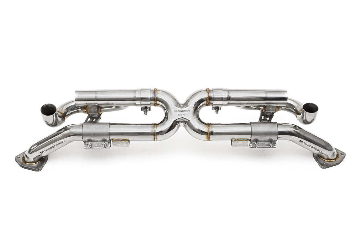 2012-2016 Porsche 991 Carrera Fabspeed Valved Center Muffler Bypass X-Pipe (Valved Exhaust Only) - image 1