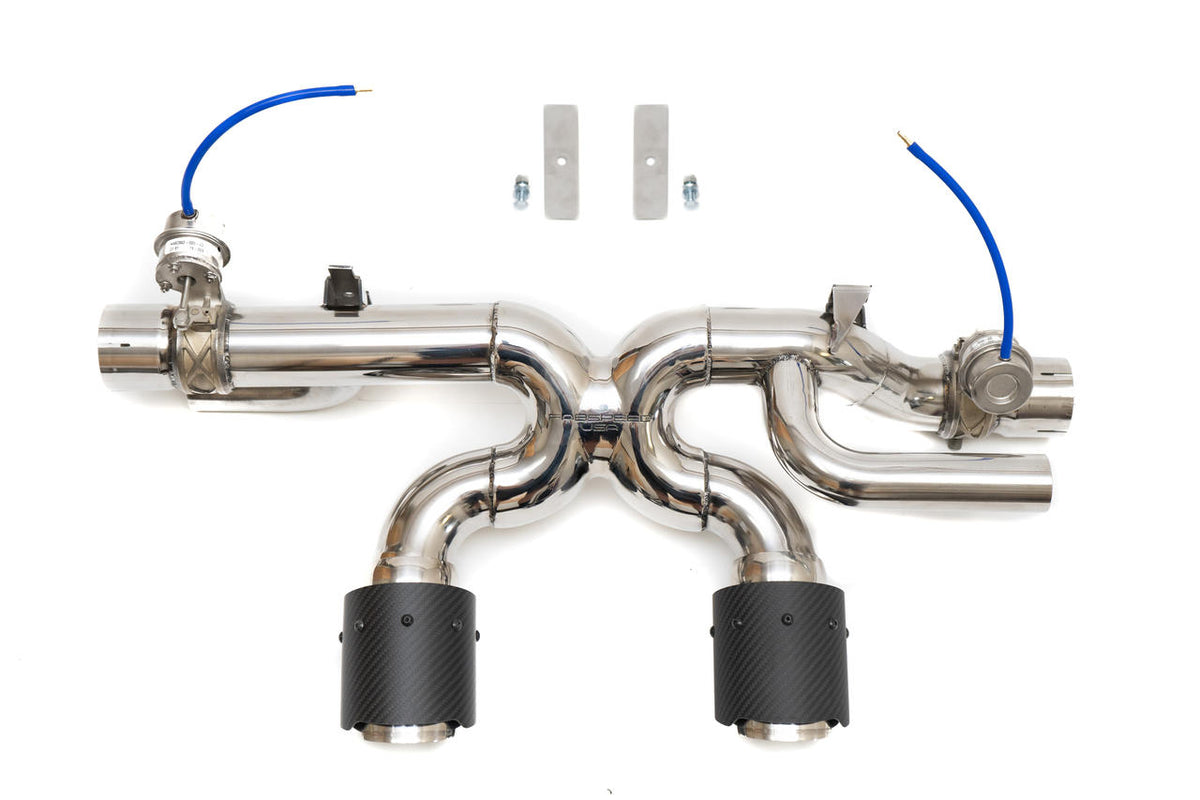 2017-2019 Porsche 991.2 Carrera Fabspeed Valved Center Muffler Bypass X-Pipe (PSE Only) - image 1
