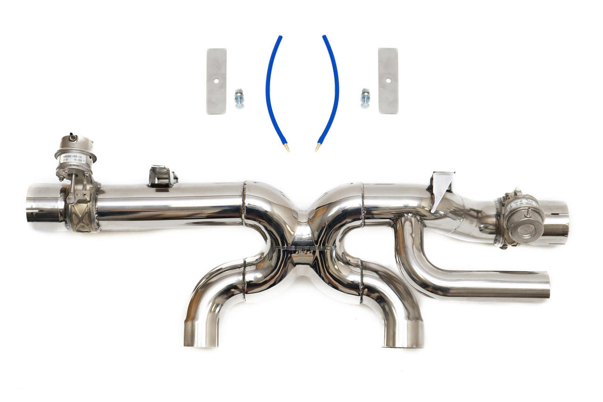 2017-2019 Porsche 991.2 Carrera Fabspeed Valved Center Muffler Bypass X-Pipe (PSE Only) - image 4