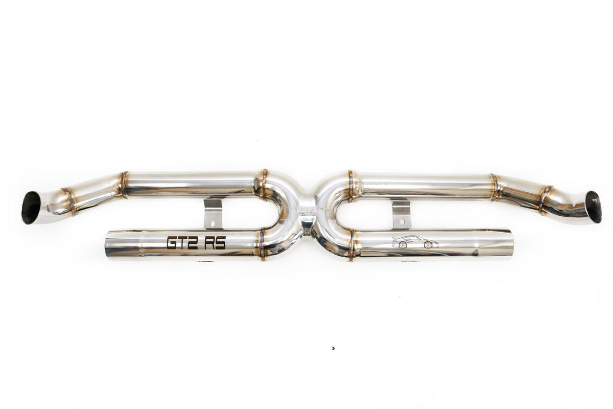 2018-2019 Porsche 991.2 GT2 RS Fabspeed Center Muffler Bypass X-Pipe - image 1