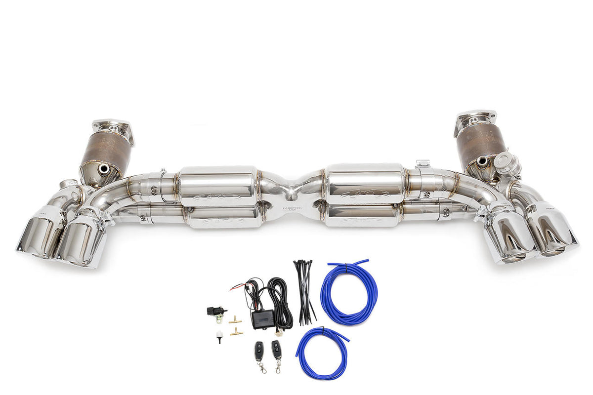 2017-2020 Porsche 991.2 Twin Turbo / Turbo S Fabspeed Valved Supersport X-Pipe Exhaust System - image 1