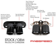2022-2024 Porsche 992 GT3 / GT3 RS Fabspeed Deluxe Dual Style Tips - image 14