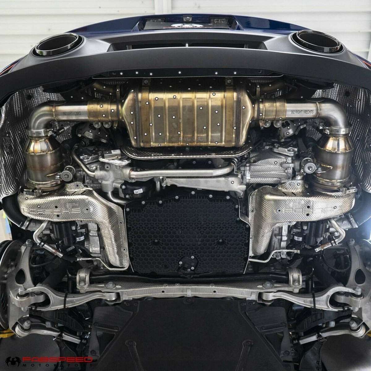 2025-2026 Porsche 992.2 Carrera (NON GTS) Fabspeed Sport Catalytic Converters with GT2RS Style Outlets - image 11