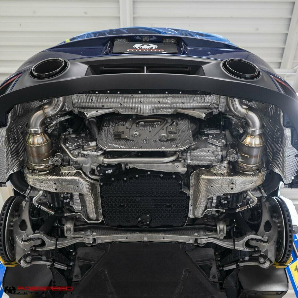 2021-2024 Porsche 992 Carrera Fabspeed Sport Catalytic Converters with GT2RS Style Outlets - image 8