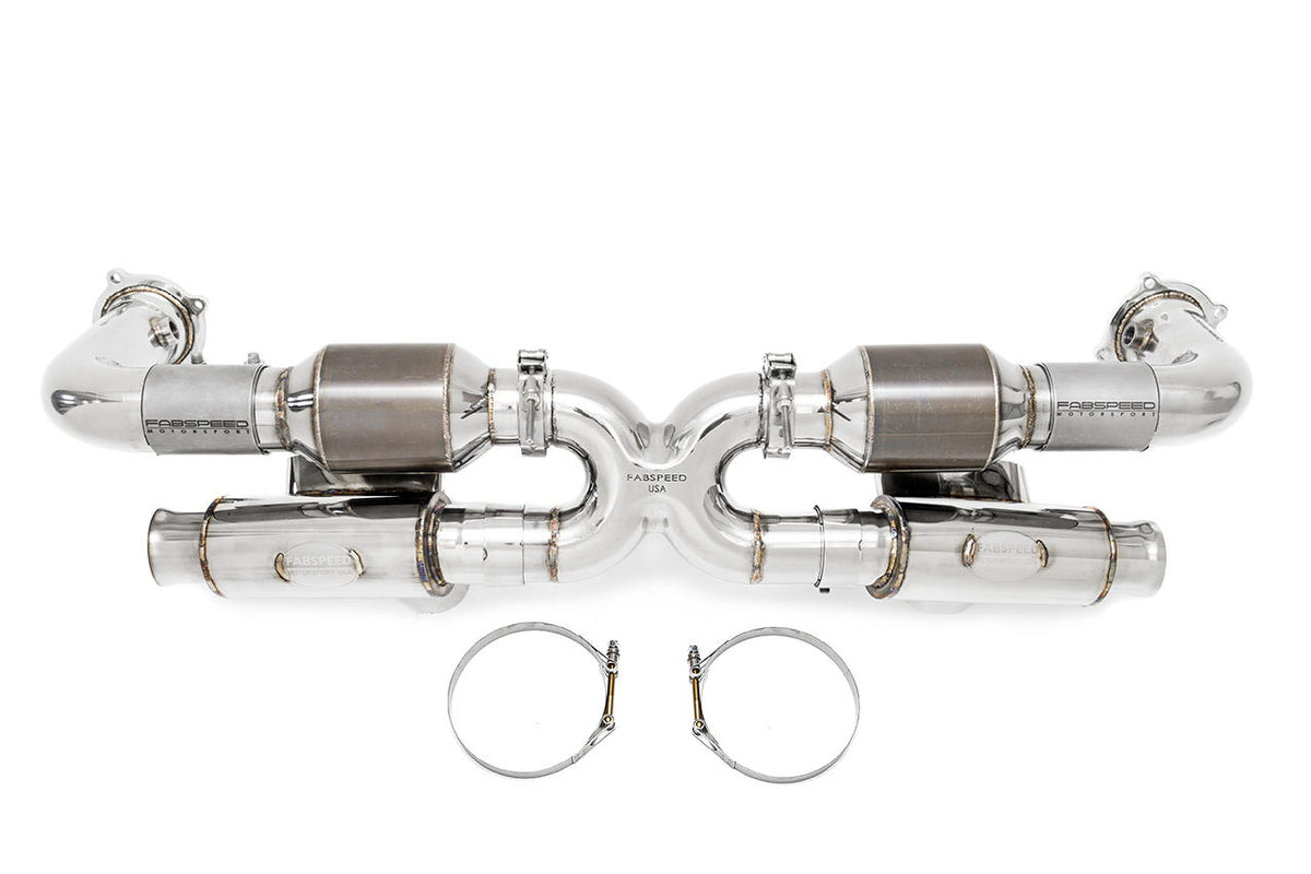 1995-1998 Porsche 993 Turbo Fabspeed Modular Sport Catalytic Converter X-Pipe - image 1