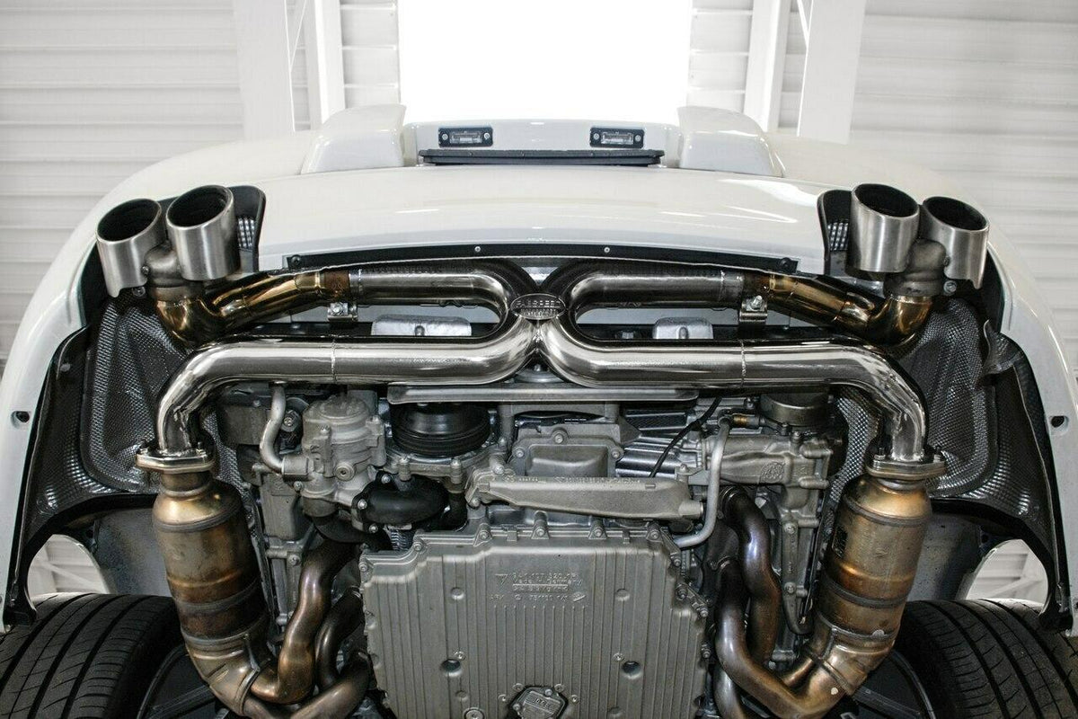 2009-2012 Porsche 997.2 Carrera Fabspeed Center Muffler Bypass X-Pipe - image 3