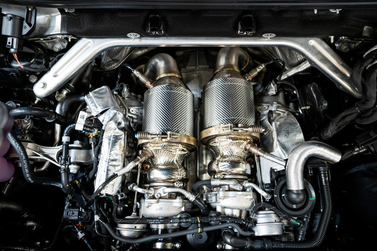 2019-2026 Porsche E3 Cayenne S 2.9L Turbo / Turbo S Fabspeed Primary Sport Catalytic Converters - image 8