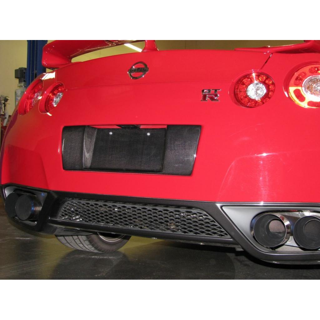 Carbon Fiber Nissan GTR R35 License Plate Backing 2008-2011
