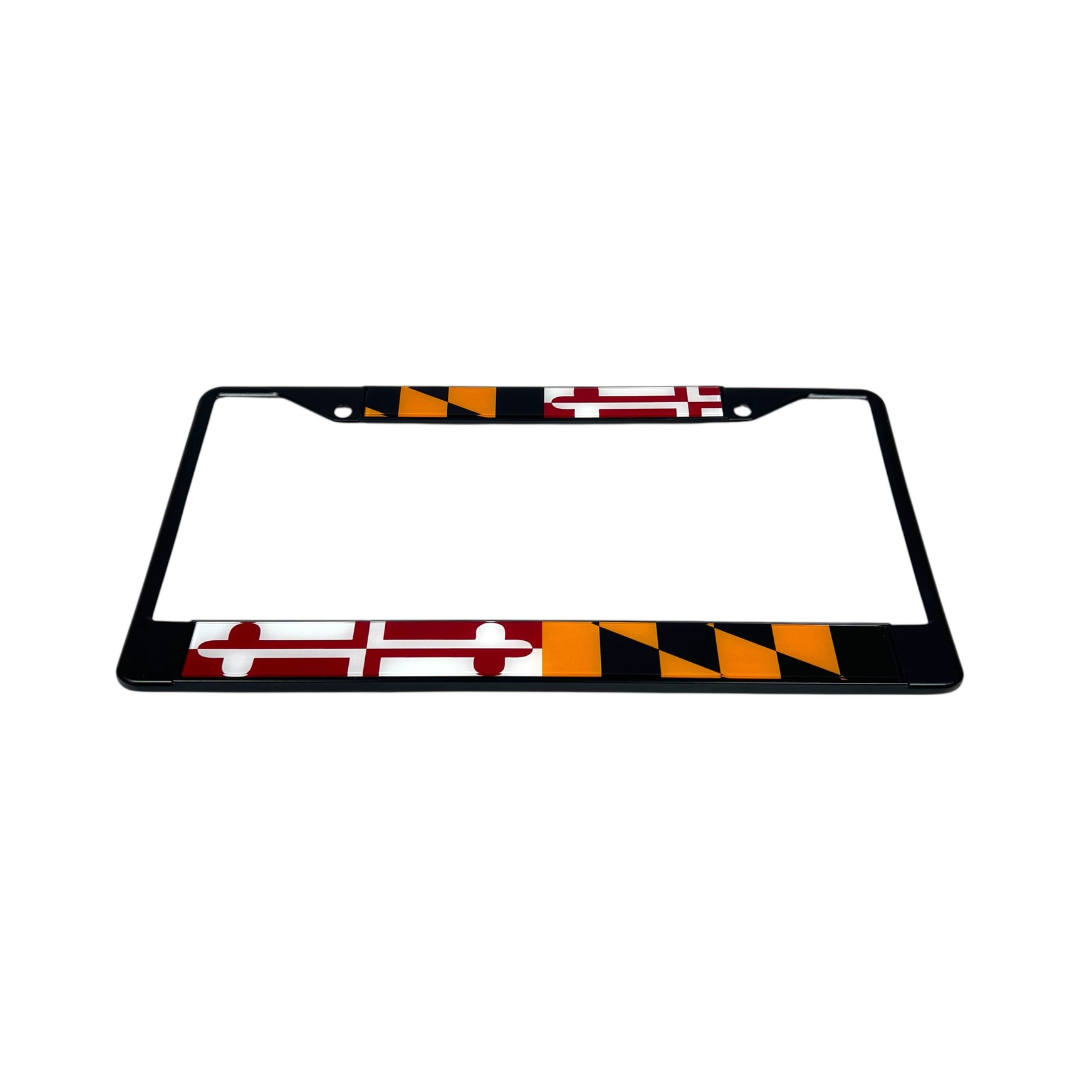Maryland Flag Black License Plate Frame