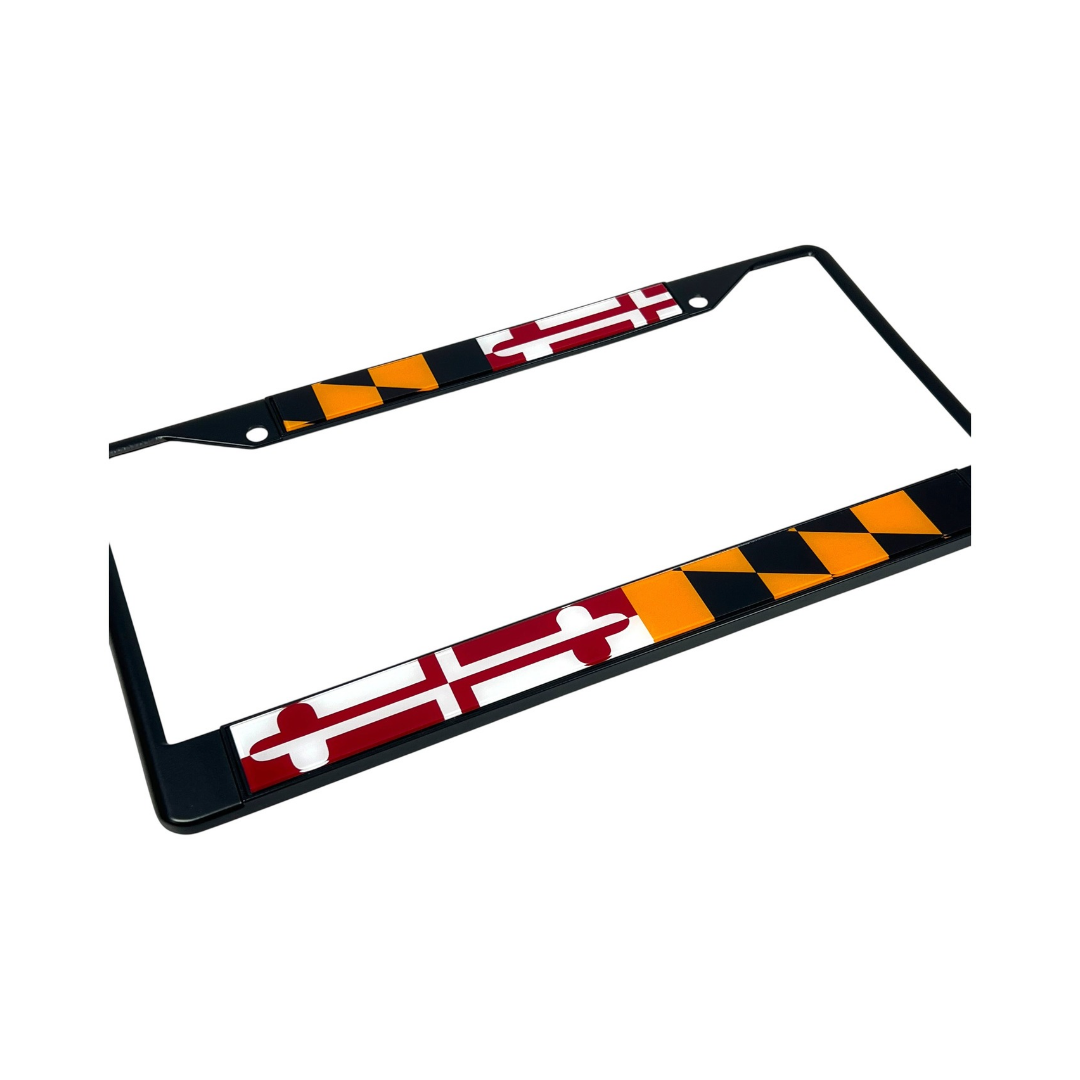 Maryland Flag Black License Plate Frame