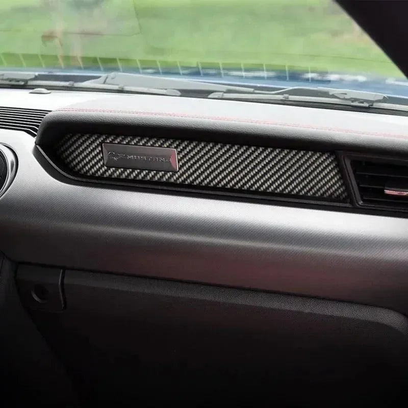 Real Carbon Dashboard Emblem Trim Overlay for Mustang 2015-2023