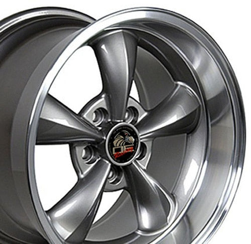 OE Wheels FR01 17x8 and 17x10.5 Gloss Anthracite Machined Lip staggered wheel set