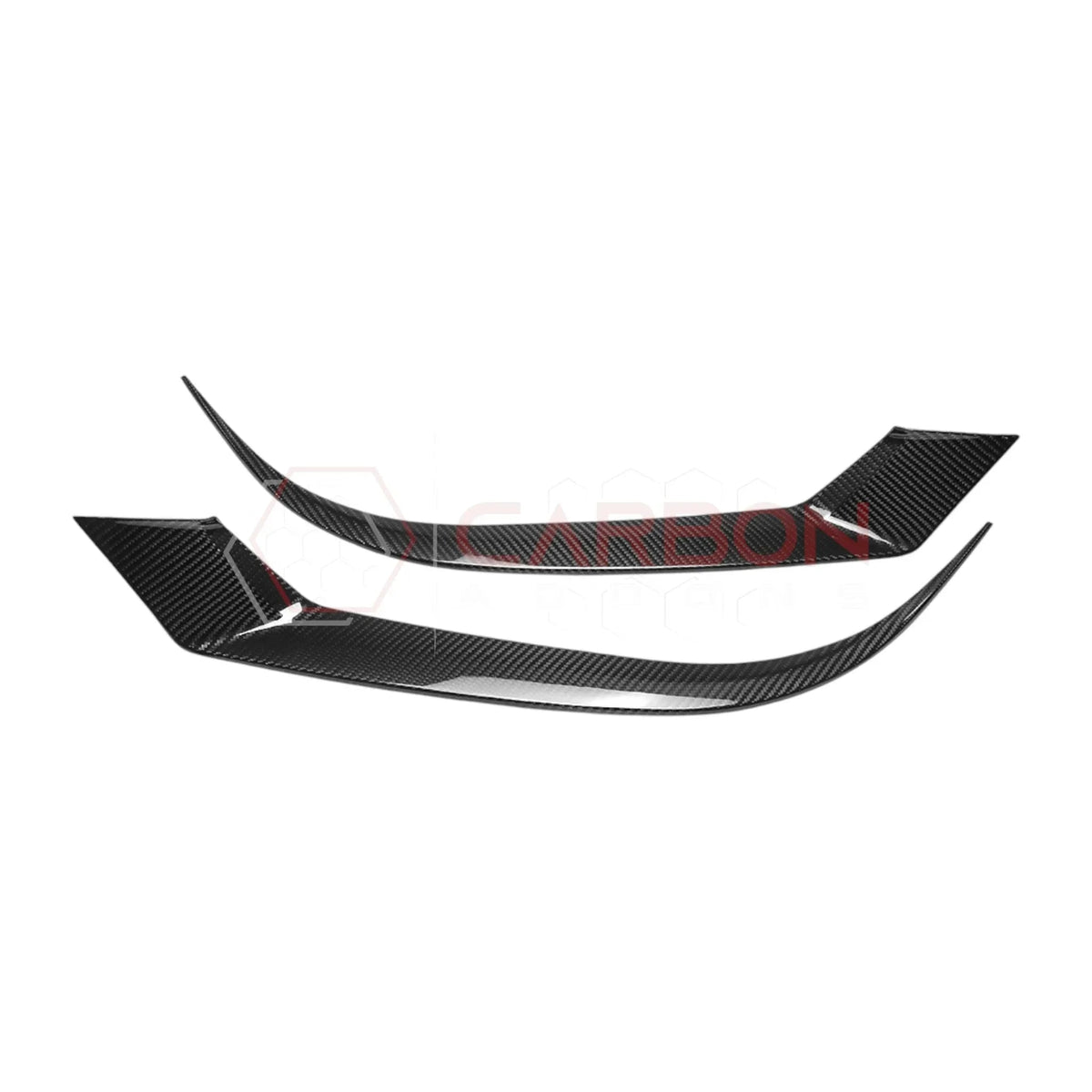 Real Carbon Fiber Headlight Eyelid Covers for 2024+ Ford Mustang
